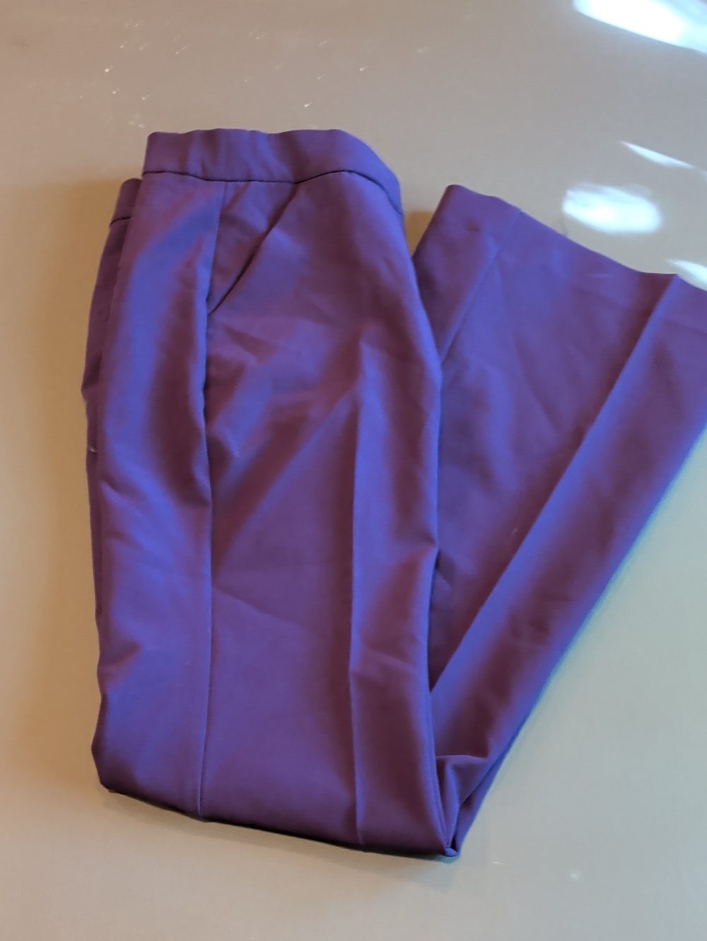 Express Purple Editor Flared Trousers